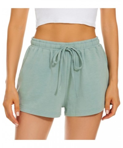 Women's Lounge Shorts Comfy Casual Drawstring Exercise Shorts with Pockets Green $14.74 Activewear