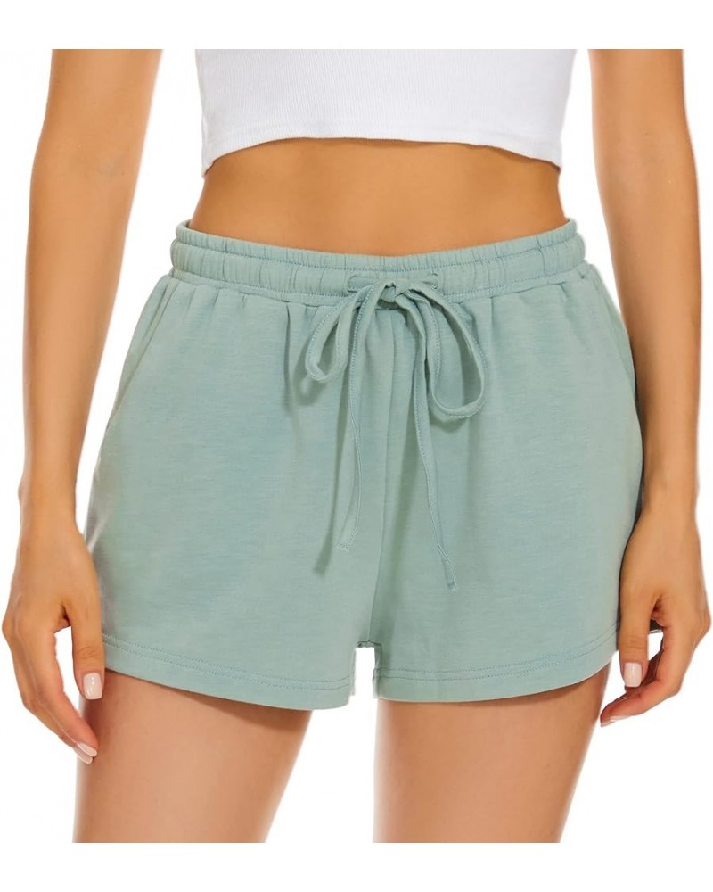 Women's Lounge Shorts Comfy Casual Drawstring Exercise Shorts with Pockets Green $14.74 Activewear