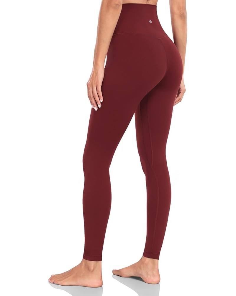 Essential/Workout Pro Full Length Yoga Leggings, Women's High Waisted Workout Compression Pants 28'' Yoga Pro Garnet Red $13....