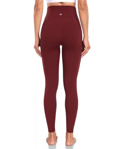 Essential/Workout Pro Full Length Yoga Leggings, Women's High Waisted Workout Compression Pants 28'' Yoga Pro Garnet Red $13....