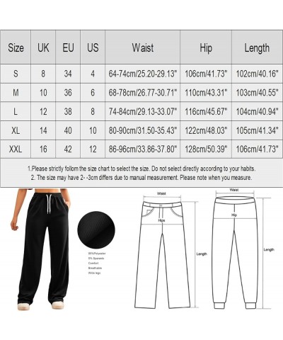 Bottom Sweatpants Pockets High Waist Sporty Gym Athletic Fit Jogger Pants L-ounge Trousers Black-f $11.19 Activewear