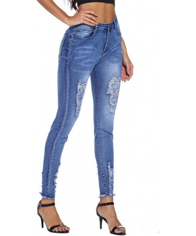 Women Stretch Ripped Skinny Jeans 38blue $10.00 Jeans