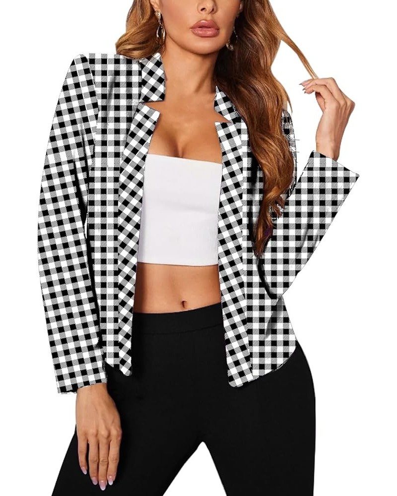 Women Long Sleeve Blazer Lightweight Open Front Business Jacket Blazer Notched Collar Slim Work Office Coat S-4XL Check $15.9...