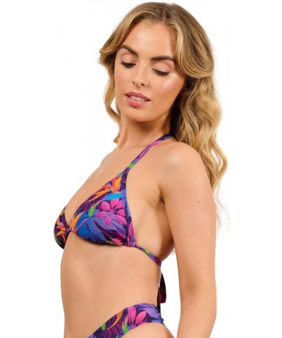 Women's Tan Through Bikini Top Swimwear (5th Generation) Paradise Purple $16.92 Swimsuits