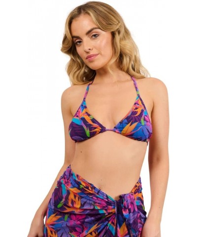 Women's Tan Through Bikini Top Swimwear (5th Generation) Paradise Purple $16.92 Swimsuits