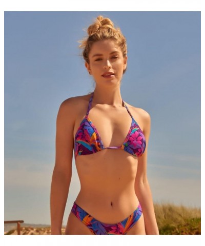 Women's Tan Through Bikini Top Swimwear (5th Generation) Paradise Purple $16.92 Swimsuits