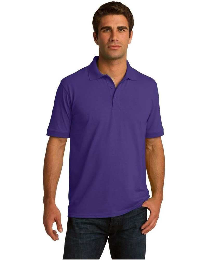 Port & Company Men's Tall 55 Ounce Jersey Knit Polo Purple $6.96 Shirts