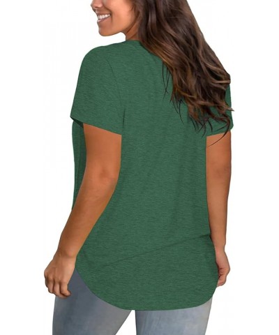 Plus Size St. Patrick's Day Shirts for Women Summer Casual Short Sleeve Green Tops 32_green_spe $13.50 Others