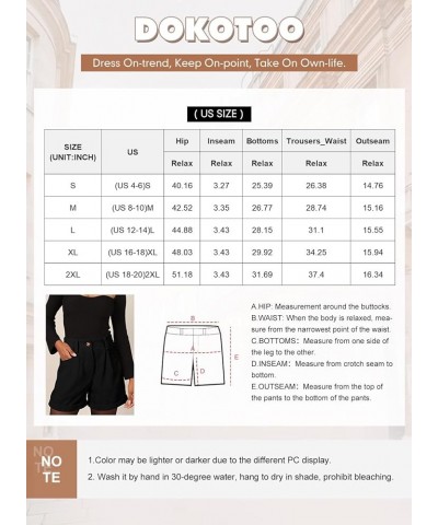 Womens Casual Corduroy Shorts High Waist Roll Up Elastic Relaxed Fit Shorts for Women with Pockets Black $18.28 Shorts