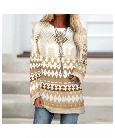 Aztec Vintage Sweatshirt for Women Casual Cowboy Pullover Shirt Western Ethnic Pattern Country Artistic Tops Aztec-beige $13....