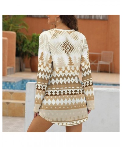 Aztec Vintage Sweatshirt for Women Casual Cowboy Pullover Shirt Western Ethnic Pattern Country Artistic Tops Aztec-beige $13....