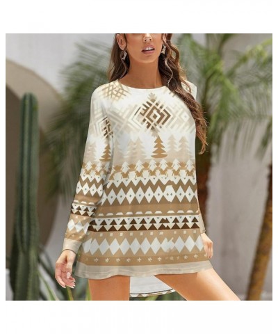 Aztec Vintage Sweatshirt for Women Casual Cowboy Pullover Shirt Western Ethnic Pattern Country Artistic Tops Aztec-beige $13....