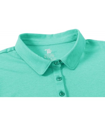 Ladies Golf Shirts Short Sleeve Moisture Wicking Performance Polo Shirts Lake Green $11.75 Shirts