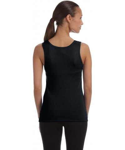 Bella Ladies Wide straps Self - binding on Neck and Armholes Rib Tank - Black - X-Large $7.41 Tanks