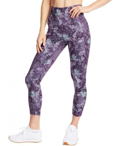 Women's High Waist Cropped Legging Volcano Burst/Xavier Navy $13.64 Activewear