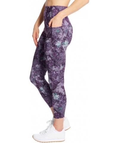 Women's High Waist Cropped Legging Volcano Burst/Xavier Navy $13.64 Activewear