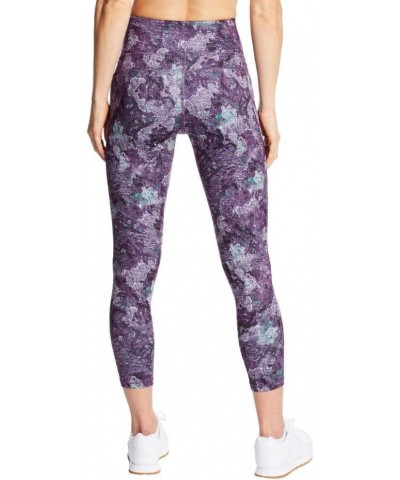 Women's High Waist Cropped Legging Volcano Burst/Xavier Navy $13.64 Activewear