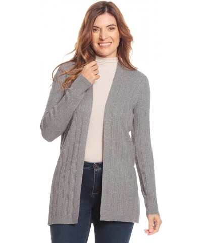 Fall Cardigan Sweaters for Women - Lightweight, Cozy Cardigan with Long Sleeves - Soft Cable Knit Open Front Sweater Grey $29...