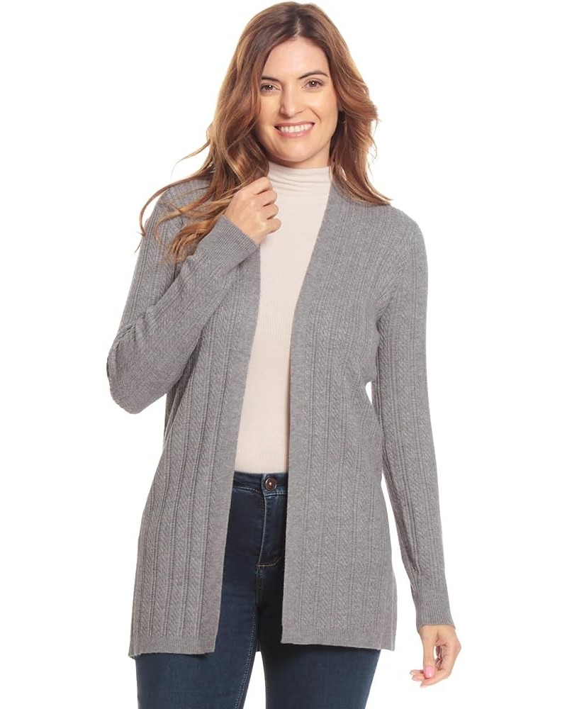 Fall Cardigan Sweaters for Women - Lightweight, Cozy Cardigan with Long Sleeves - Soft Cable Knit Open Front Sweater Grey $29...