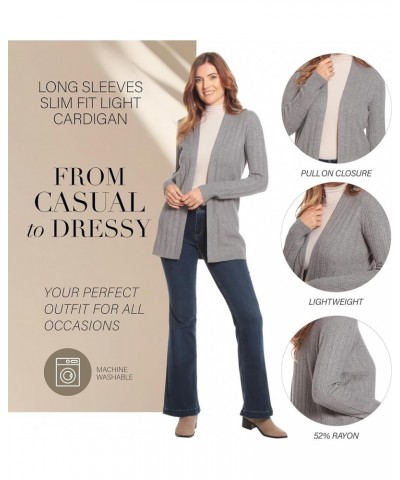 Fall Cardigan Sweaters for Women - Lightweight, Cozy Cardigan with Long Sleeves - Soft Cable Knit Open Front Sweater Grey $29...