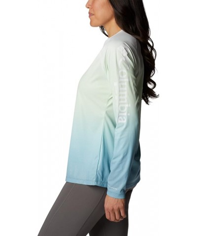 Women's Printed Tidal Deflector Long Sleeve Deep Marine/Gradient Fade $19.21 T-Shirts