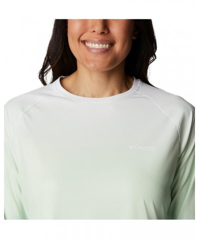 Women's Printed Tidal Deflector Long Sleeve Deep Marine/Gradient Fade $19.21 T-Shirts